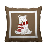 Pooh Bear Animal Reversible Indoor/Outdoor Square Pillow