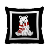 Pooh Bear Animal Reversible Indoor/Outdoor Square Pillow
