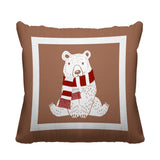 Pooh Bear Animal Reversible Indoor/Outdoor Square Pillow