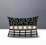 Poptik Abstract Reversible Indoor/Outdoor Rectangle Pillow