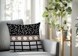 Poptik Abstract Reversible Indoor/Outdoor Rectangle Pillow