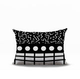 Poptik Abstract Reversible Indoor/Outdoor Rectangle Pillow