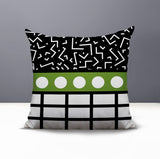 Poptik Abstract Reversible Indoor/Outdoor Square Pillow