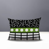 Poptik Abstract Reversible Indoor/Outdoor Rectangle Pillow