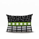 Poptik Abstract Reversible Indoor/Outdoor Rectangle Pillow