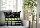 Poptik Abstract Reversible Indoor/Outdoor Square Pillow