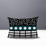 Poptik Abstract Reversible Indoor/Outdoor Rectangle Pillow