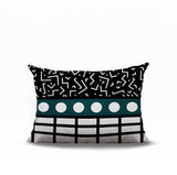 Poptik Abstract Reversible Indoor/Outdoor Rectangle Pillow