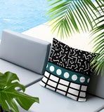 Poptik Abstract Reversible Indoor/Outdoor Square Pillow