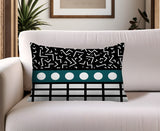 Poptik Abstract Reversible Indoor/Outdoor Rectangle Pillow