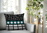 Poptik Abstract Reversible Indoor/Outdoor Square Pillow