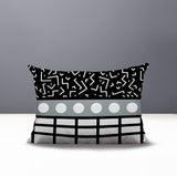 Poptik Abstract Reversible Indoor/Outdoor Rectangle Pillow