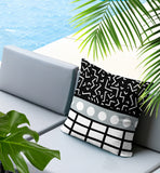 Poptik Abstract Reversible Indoor/Outdoor Square Pillow