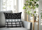 Poptik Abstract Reversible Indoor/Outdoor Square Pillow
