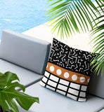 Poptik Abstract Reversible Indoor/Outdoor Square Pillow