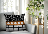 Poptik Abstract Reversible Indoor/Outdoor Square Pillow