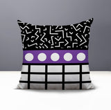 Poptik Abstract Reversible Indoor/Outdoor Square Pillow