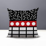 Poptik Abstract Reversible Indoor/Outdoor Square Pillow