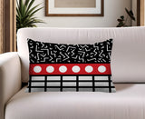 Poptik Abstract Reversible Indoor/Outdoor Rectangle Pillow