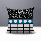 Poptik Abstract Reversible Indoor/Outdoor Square Pillow
