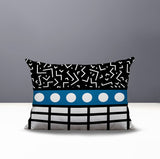 Poptik Abstract Reversible Indoor/Outdoor Rectangle Pillow