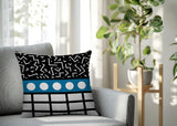 Poptik Abstract Reversible Indoor/Outdoor Square Pillow
