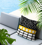 Poptik Abstract Reversible Indoor/Outdoor Rectangle Pillow