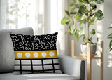 Poptik Abstract Reversible Indoor/Outdoor Rectangle Pillow