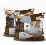 Praxies Patches Indoor/Outdoor Reversible Square Pillow