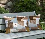 Praxies Patches Indoor/Outdoor Reversible Rectangular Pillow