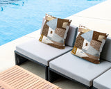 Praxies Patches Indoor/Outdoor Reversible Square Pillow