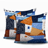 Praxies Patches Indoor/Outdoor Reversible Square Pillow