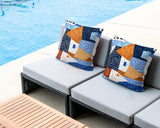 Praxies Patches Indoor/Outdoor Reversible Square Pillow