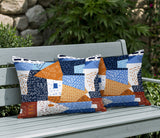 Praxies Patches Indoor/Outdoor Reversible Rectangular Pillow