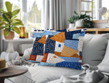 Praxies Patches Indoor/Outdoor Reversible Square Pillow