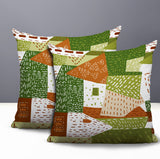 Praxies Patches Indoor/Outdoor Reversible Square Pillow
