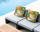 Praxies Patches Indoor/Outdoor Reversible Square Pillow