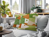 Praxies Patches Indoor/Outdoor Reversible Square Pillow
