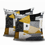 Praxies Patches Indoor/Outdoor Reversible Square Pillow