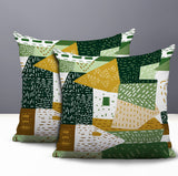 Praxies Patches Indoor/Outdoor Reversible Square Pillow