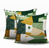 Praxies Patches Indoor/Outdoor Reversible Square Pillow