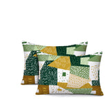 Praxies Patches Indoor/Outdoor Reversible Rectangular Pillow