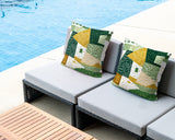 Praxies Patches Indoor/Outdoor Reversible Square Pillow