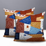 Praxies Patches Indoor/Outdoor Reversible Square Pillow