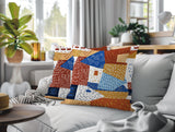 Praxies Patches Indoor/Outdoor Reversible Square Pillow