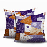 Praxies Patches Indoor/Outdoor Reversible Square Pillow