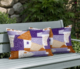 Praxies Patches Indoor/Outdoor Reversible Rectangular Pillow