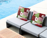 Praxies Patches Indoor/Outdoor Reversible Square Pillow