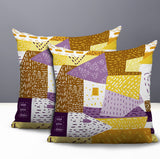 Praxies Patches Indoor/Outdoor Reversible Square Pillow