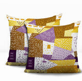 Praxies Patches Indoor/Outdoor Reversible Square Pillow